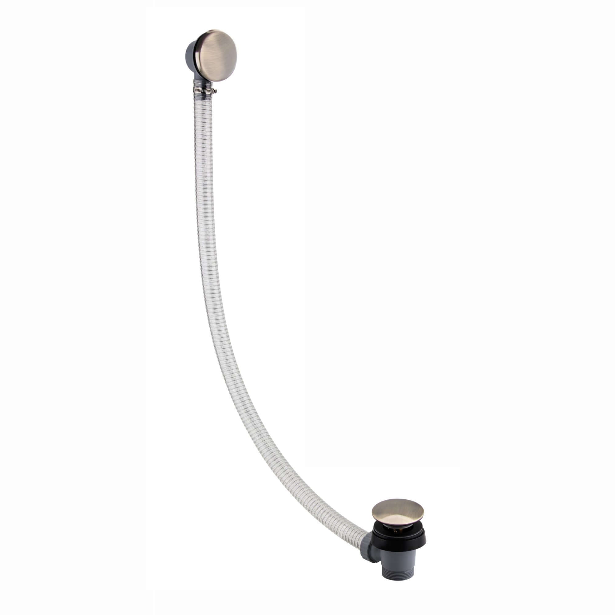 Buy Easy clean cut to size pipe bath sprung waste & overflow (bath thickness 5-15mm) - antique brass Online UK | HOUSE OF ENKI